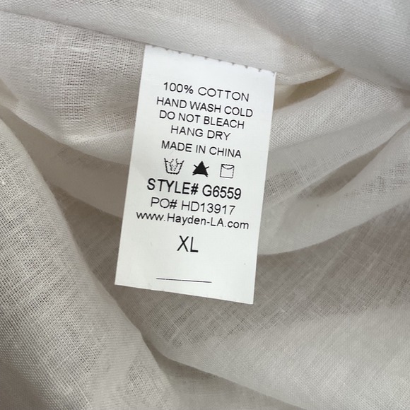 Hayden Girls White Embroidered Geometric Shift Dress Short Sleeve Size XL NWT - Picture 9 of 9